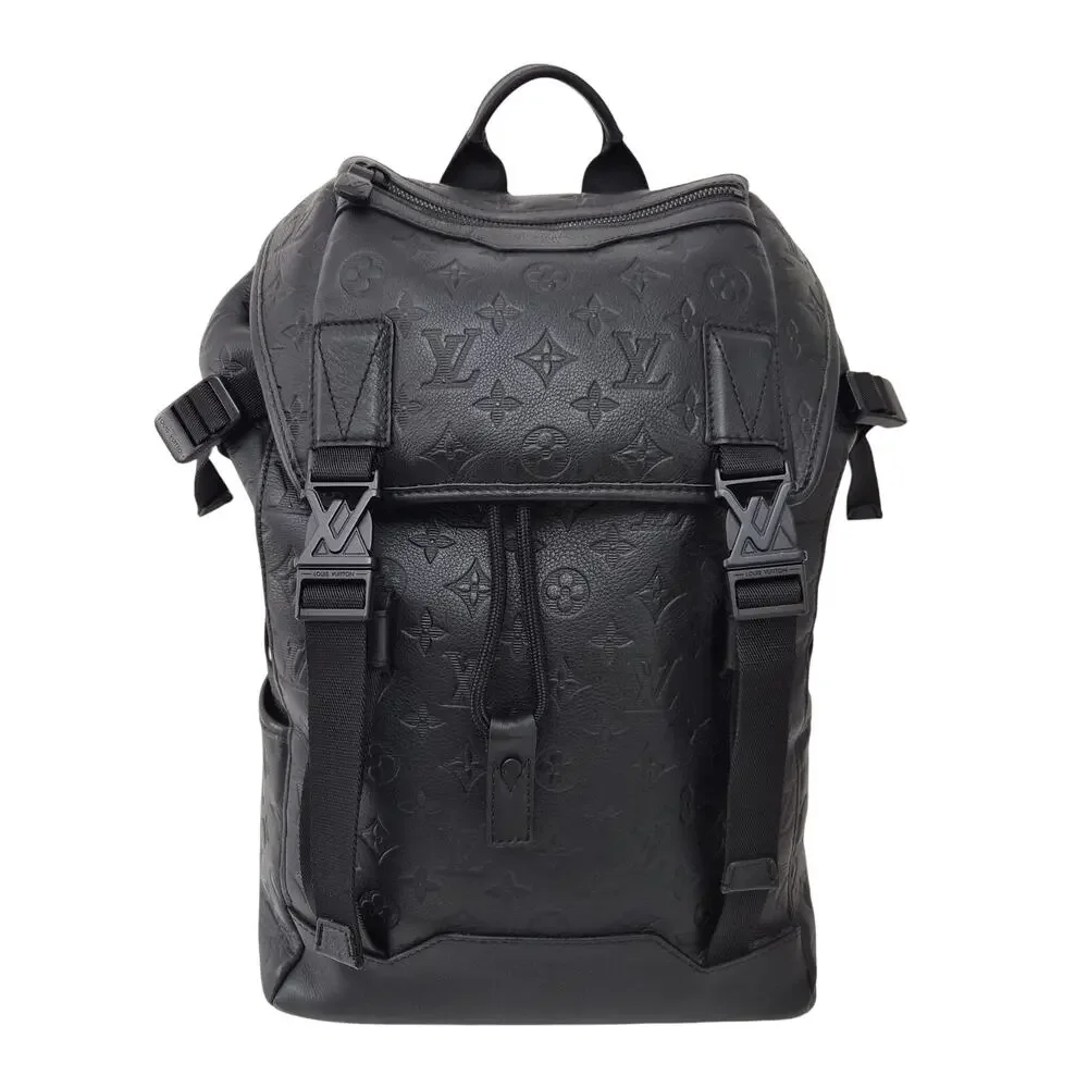 Louis Vuitton Calfskin Monogram Shadow Getaway Backpack Black